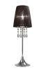 LAMPE A POSER "Organza" Noir - SOMPEX - Collection vu dans l'émission D&CO sur M6 Valérie Damidot