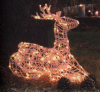 ANIMAL LUMINEUX "Cerf 3D qui dort" - Décoration de fêtes - Noël