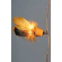 GUIRLANDE LUMINEUSE "Plumes oranges & brunes" - Collection Plumes - DECORATION SAPIN ARBRE DE NOËL