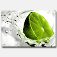 TABLEAU DECO \"Citron vert\" - Art numérique - Décoration murale
