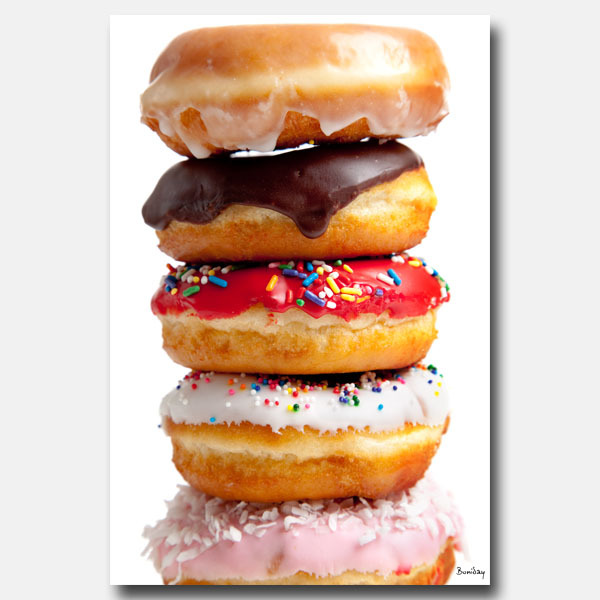 TABLEAU DECO "Donuts" - Art num&eacute;rique - D&eacute;coration murale