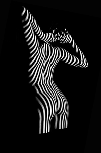 TABLEAU DECO \"Sexy 3 - noir et blanc\" - Art numérique - 