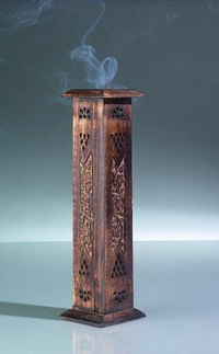 AMBIANCE ZEN  - SET PORTE ENCENS "Tour" avec lots de bâtonnets et cônes