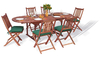 MOBILIER EXTERIEUR TERRASSE  & JARDIN - ENSEMBLE TABLE ET 6 CHAISES "Eclipse" 6 PERSONNES