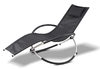 MOBILIER EXTERIEUR TERRASSE  & JARDIN - ROCKING CHAIR FAUTEUIL RELAX PLIABLE NOIR "Attitude"