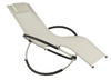 MOBILIER EXTERIEUR TERRASSE  & JARDIN - ROCKING CHAIR FAUTEUIL RELAX PLIABLE BLANC "Attitude"