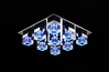 LUMINAIRE D'AMBIANCE - GRAND PLAFONNIER XL DESIGN A TELECOMMANDE "Largo" 9 Lampes-leds - MARKET SET