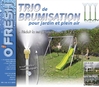 AGENCEMENT EXTERIEUR - TRIO BRUMISATEURS TELESCOPIQUES POUR GRANDE SURFACE DE JARDIN O'FRESH