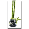 TABLEAU TOILE DECO "Bambous & galets" - Art numérique - Décoration murale - Thème esprit style zen