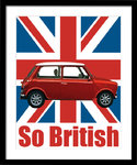 TABLEAU CADRE IMAGE "So British" - Lettres en 3D - Décoration murale