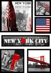 TABLEAUX CADRES IMAGES "New York rouge" - Décoration murale